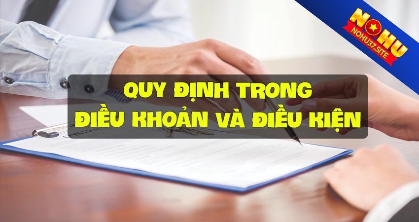 Những quy định chung trong điều khoản và điều kiện nohu37